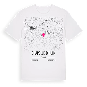 Chapelle-d'Huin karta t-shirt – ekologisk bomull t-shirt från Pinshirt