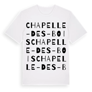 Chapelle-des-Bois ordlek t-shirt – ekologisk bomull t-shirt från Pinshirt