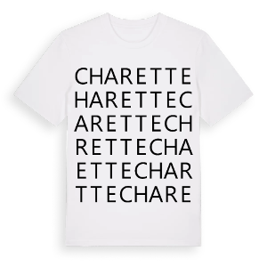 Charette ordlek t-shirt – ekologisk bomull t-shirt från Pinshirt