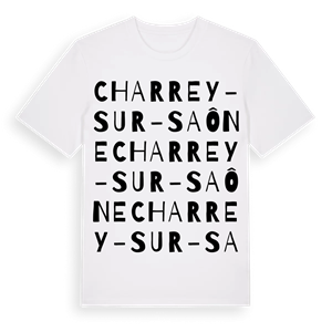 Charrey-sur-Saône ordlek t-shirt – ekologisk bomull t-shirt från Pinshirt