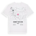 Charrey-sur-Seine karta t-shirt