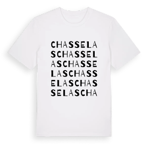 Chasselas ordlek t-shirt – ekologisk bomull t-shirt från Pinshirt