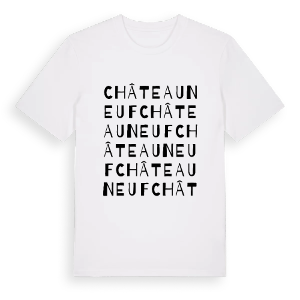 Châteauneuf ordlek t-shirt – ekologisk bomull t-shirt från Pinshirt