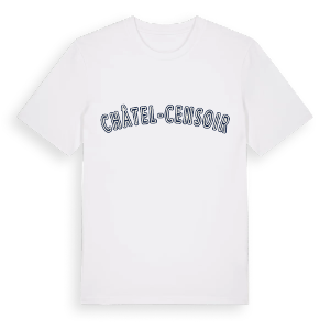 Châtel-Censoir college t-shirt – ekologisk bomull t-shirt från Pinshirt