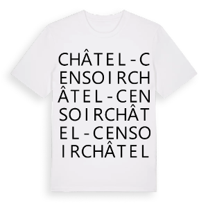 Châtel-Censoir ordlek t-shirt – ekologisk bomull t-shirt från Pinshirt