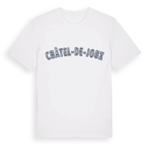 Châtel-de-Joux college t-shirt – ekologisk bomull t-shirt från Pinshirt