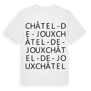 Châtel-de-Joux ordlek t-shirt – ekologisk bomull t-shirt från Pinshirt