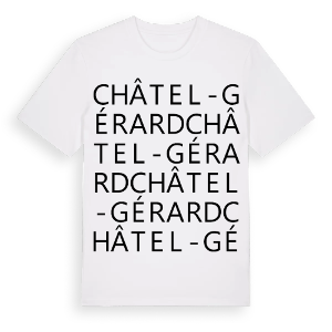 Châtel-Gérard ordlek t-shirt – ekologisk bomull t-shirt från Pinshirt