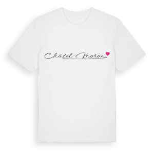 Châtel-Moron hjärta t-shirt – ekologisk bomull t-shirt från Pinshirt