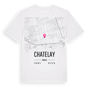 Chatelay karta t-shirt – ekologisk bomull t-shirt från Pinshirt