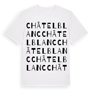 Châtelblanc ordlek t-shirt – ekologisk bomull t-shirt från Pinshirt