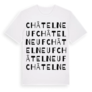 Châtelneuf ordlek t-shirt – ekologisk bomull t-shirt från Pinshirt