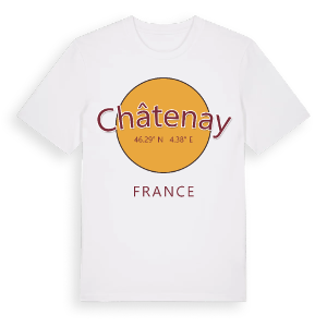 Châtenay cirkel t-shirt – ekologisk bomull t-shirt från Pinshirt