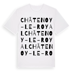 Châtenoy-le-Royal ordlek t-shirt – ekologisk bomull t-shirt från Pinshirt