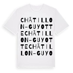 Châtillon-Guyotte ordlek t-shirt – ekologisk bomull t-shirt från Pinshirt