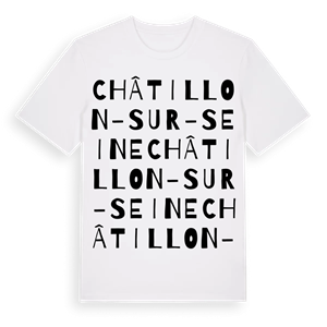 Châtillon-sur-Seine ordlek t-shirt – ekologisk bomull t-shirt från Pinshirt