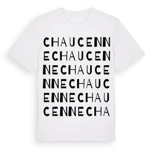 Chaucenne ordlek t-shirt – ekologisk bomull t-shirt från Pinshirt
