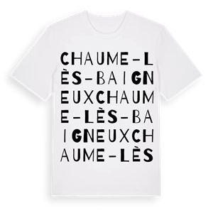 Chaume-lès-Baigneux ordlek t-shirt – ekologisk bomull t-shirt från Pinshirt
