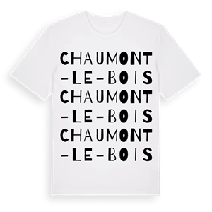 Chaumont-le-Bois ordlek t-shirt – ekologisk bomull t-shirt från Pinshirt