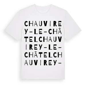 Chauvirey-le-Châtel ordlek t-shirt – ekologisk bomull t-shirt från Pinshirt
