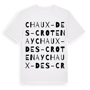 Chaux-des-Crotenay ordlek t-shirt – ekologisk bomull t-shirt från Pinshirt