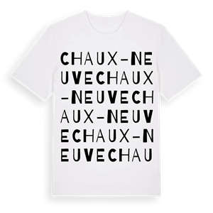 Chaux-Neuve ordlek t-shirt – ekologisk bomull t-shirt från Pinshirt