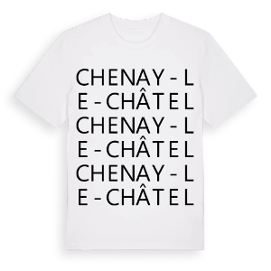 Chenay-le-Châtel ordlek t-shirt – ekologisk bomull t-shirt från Pinshirt