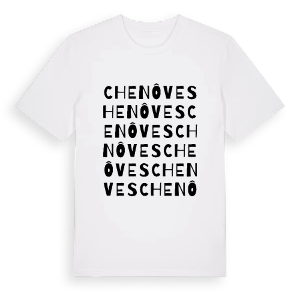 Chenôves ordlek t-shirt – ekologisk bomull t-shirt från Pinshirt