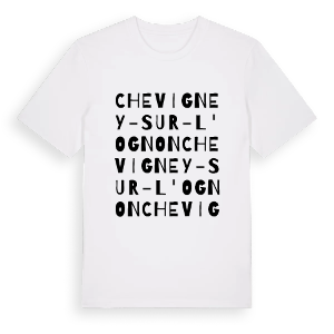 Chevigney-sur-l'Ognon ordlek t-shirt – ekologisk bomull t-shirt från Pinshirt