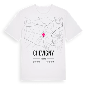 Chevigny karta t-shirt – ekologisk bomull t-shirt från Pinshirt