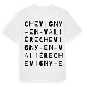 Chevigny-en-Valière ordlek t-shirt – ekologisk bomull t-shirt från Pinshirt