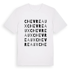 Chevreaux ordlek t-shirt – ekologisk bomull t-shirt från Pinshirt