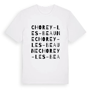 Chorey-les-Beaune ordlek t-shirt – ekologisk bomull t-shirt från Pinshirt
