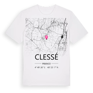 Clessé karta t-shirt – ekologisk bomull t-shirt från Pinshirt