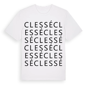 Clessé ordlek t-shirt – ekologisk bomull t-shirt från Pinshirt