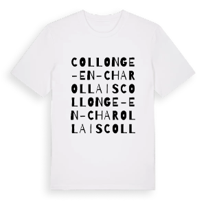 Collonge-en-Charollais ordlek t-shirt – ekologisk bomull t-shirt från Pinshirt