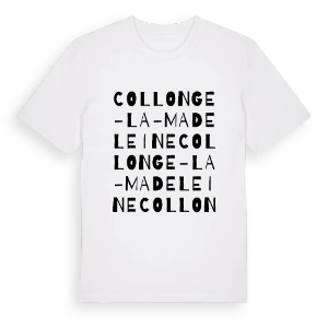 Collonge-la-Madeleine ordlek t-shirt – ekologisk bomull t-shirt från Pinshirt