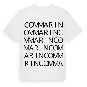 Commarin ordlek t-shirt – ekologisk bomull t-shirt från Pinshirt