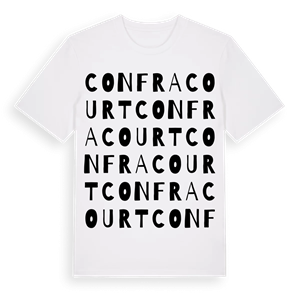 Confracourt ordlek t-shirt – ekologisk bomull t-shirt från Pinshirt