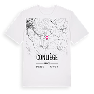 Conliège karta t-shirt – ekologisk bomull t-shirt från Pinshirt