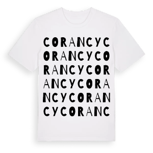 Corancy ordlek t-shirt – ekologisk bomull t-shirt från Pinshirt