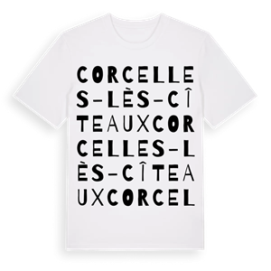 Corcelles-lès-Cîteaux ordlek t-shirt – ekologisk bomull t-shirt från Pinshirt