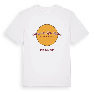 Corcelles-les-Monts cirkel t-shirt – ekologisk bomull t-shirt från Pinshirt