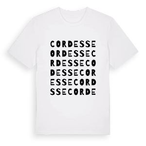 Cordesse ordlek t-shirt – ekologisk bomull t-shirt från Pinshirt