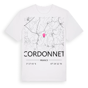 Cordonnet karta t-shirt – ekologisk bomull t-shirt från Pinshirt