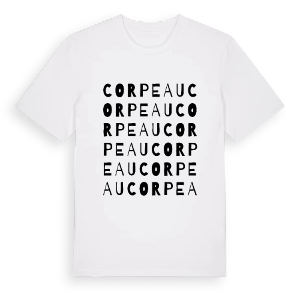 Corpeau ordlek t-shirt – ekologisk bomull t-shirt från Pinshirt