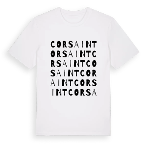 Corsaint ordlek t-shirt – ekologisk bomull t-shirt från Pinshirt
