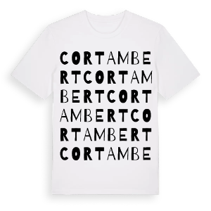 Cortambert ordlek t-shirt – ekologisk bomull t-shirt från Pinshirt