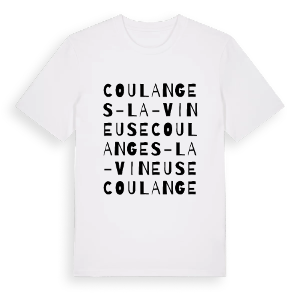 Coulanges-la-Vineuse ordlek t-shirt – ekologisk bomull t-shirt från Pinshirt