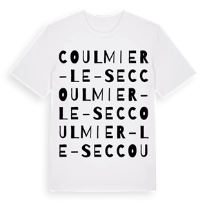 Coulmier-le-Sec ordlek t-shirt – ekologisk bomull t-shirt från Pinshirt